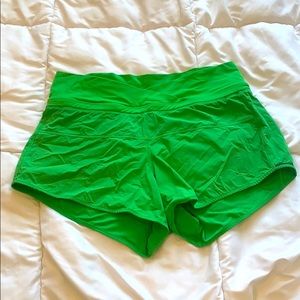Lime green lululemon shorts size 8